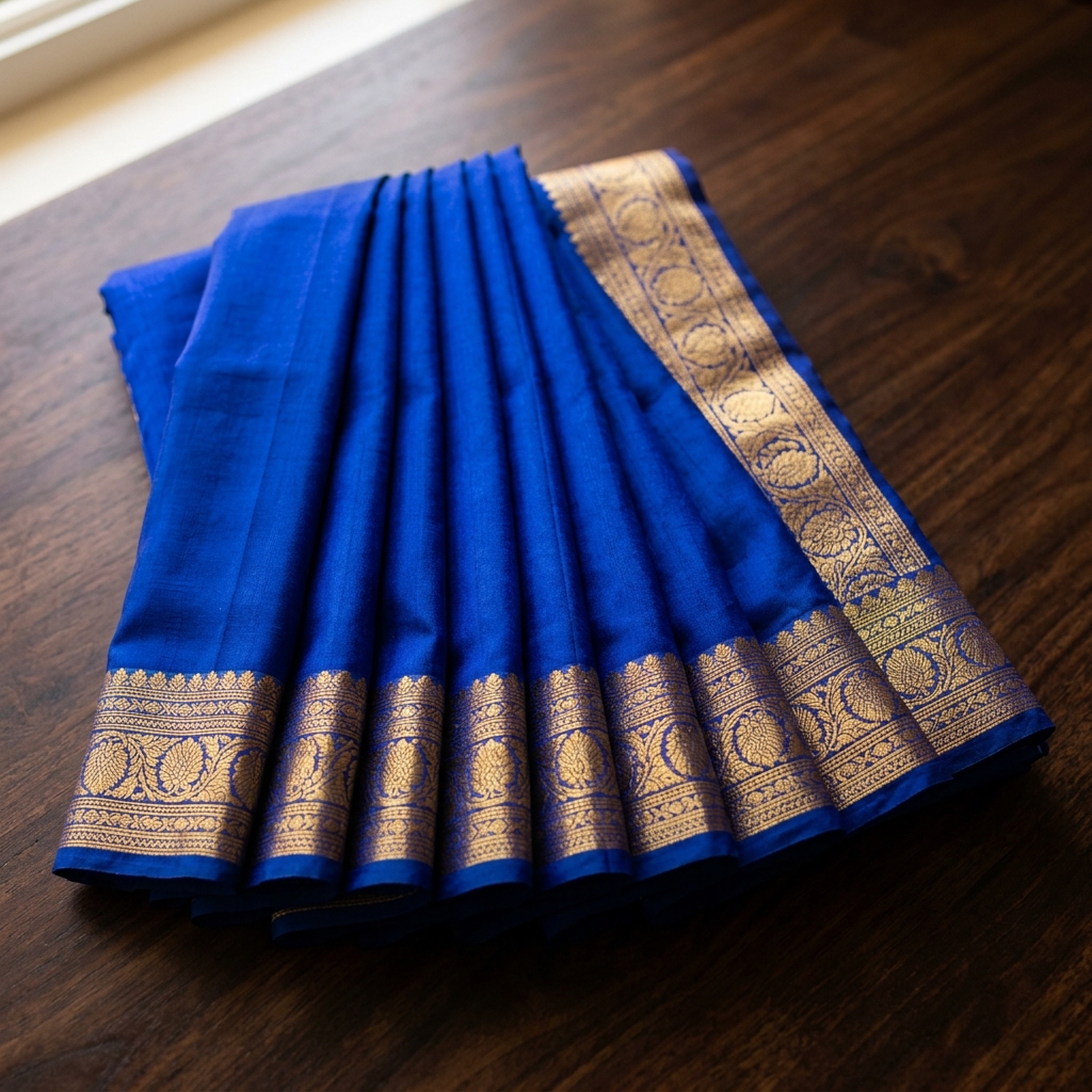 Saree Pleating Detail
