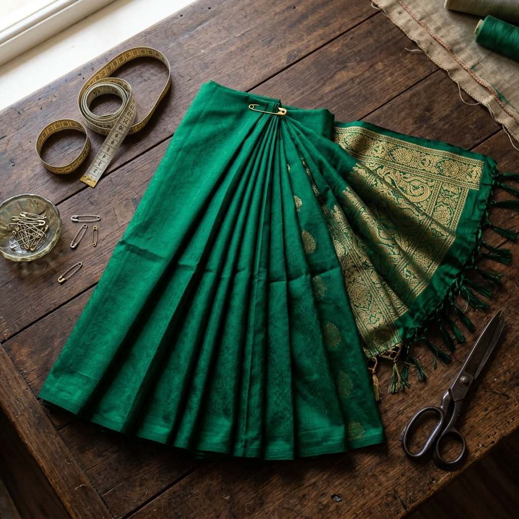 Silk Saree Pleats